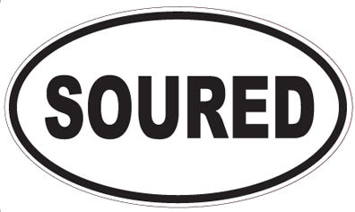 SOURED - Oval Sticker