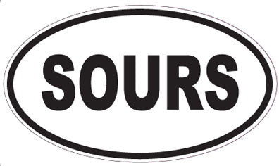 SOURS - Oval Sticker