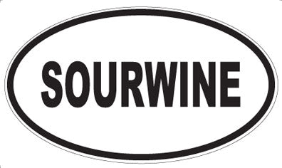 SOURWINE - Oval Magnet