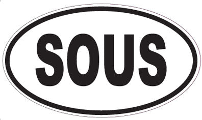 SOUS - Oval Sticker
