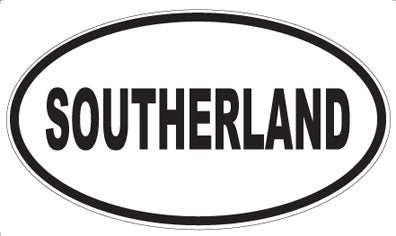 SOUTHERLAND - Oval Magnet