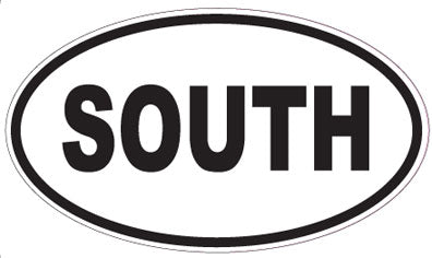 SOUTH - Oval Magnet