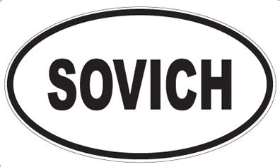 SOVICH - Oval Sticker