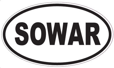 SOWAR - Oval Sticker