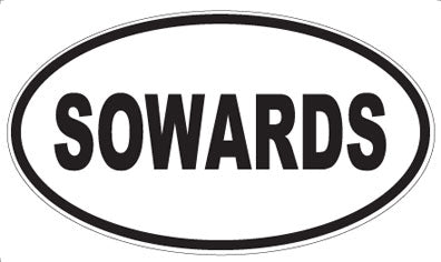 SOWARDS - Oval Sticker
