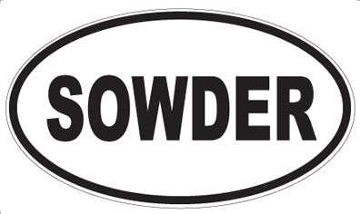 SOWDER - Oval Sticker