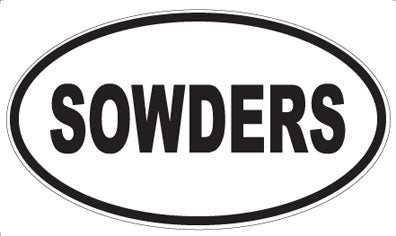 SOWDERS - Oval Sticker