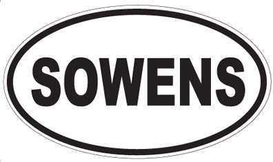 SOWENS - Oval Sticker