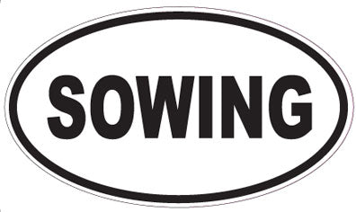 SOWING - Oval Sticker
