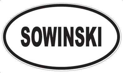 SOWINSKI - Oval Sticker