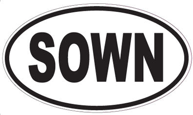 SOWN - Oval Sticker