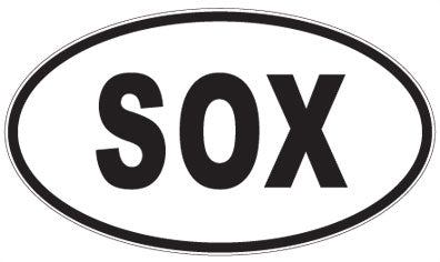 SOX - 3 Letter Initials Oval Magnet