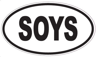 SOYS - Oval Sticker