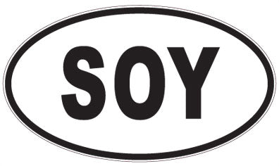 SOY - 3 Letter Initials Oval Magnet