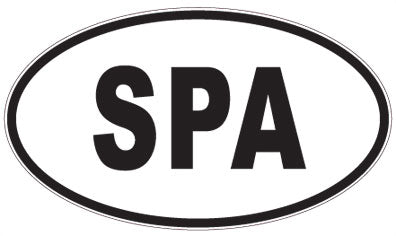 SPA - 3 Letter Initials Oval Sticker