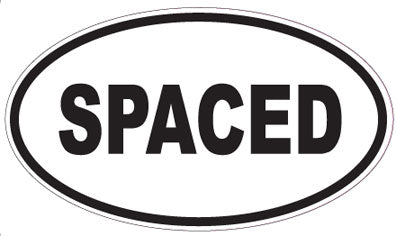 SPACED - Oval Sticker