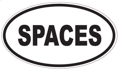 SPACES - Oval Sticker