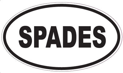 SPADES - Oval Sticker