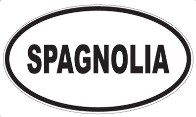 SPAGNOLIA - Oval Sticker
