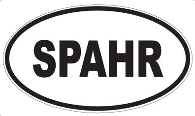 SPAHR - Oval Sticker