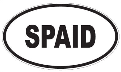 SPAID - Oval Sticker