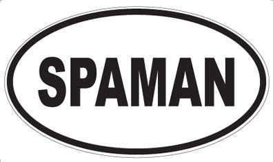 SPAMAN - Oval Magnet