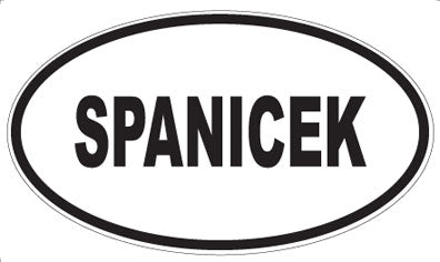 SPANICEK - Oval Sticker