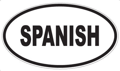 SPANISH - Oval Magnet