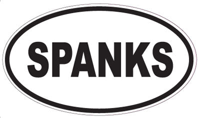 SPANKS - Oval Sticker