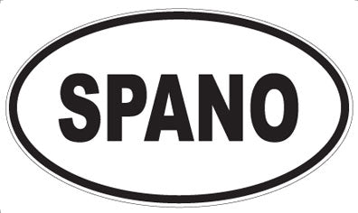 SPANO - Oval Sticker