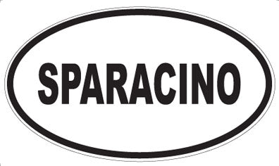 SPARACINO - Oval Sticker