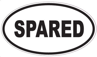SPARED - Oval Sticker