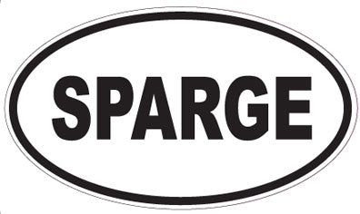 SPARGE - Oval Sticker