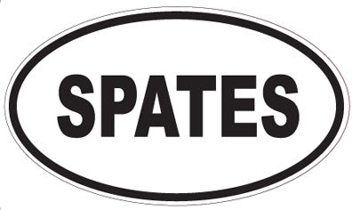 SPATES - Oval Sticker