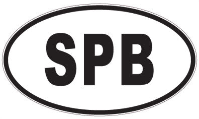 SPB - 3 Letter Initials Oval Magnet