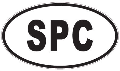 SPC - 3 Letter Initials Oval Magnet
