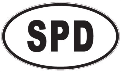 SPD - 3 Letter Initials Oval Magnet