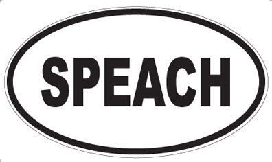 SPEACH - Oval Sticker