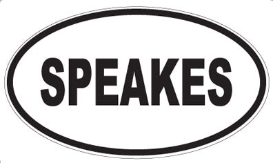 SPEAKES - Oval Sticker
