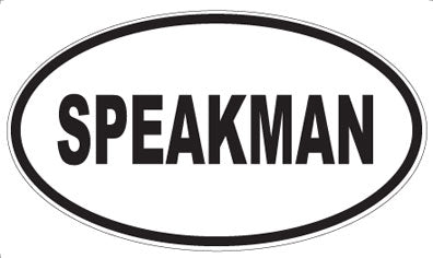 SPEAKMAN - Oval Magnet