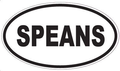 SPEANS - Oval Sticker