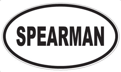 SPEARMAN - Oval Magnet