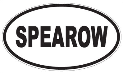 SPEAROW - Oval Sticker