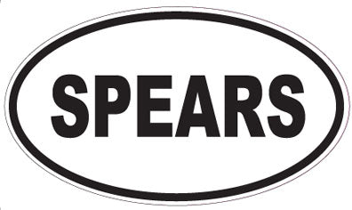 SPEARS - Oval Sticker