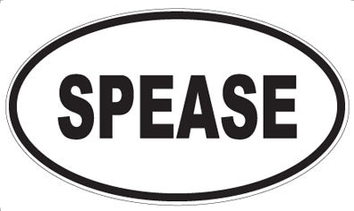SPEASE - Oval Sticker