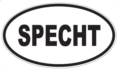SPECHT - Oval Sticker