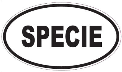 SPECIE - Oval Sticker