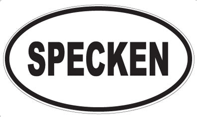 SPECKEN - Oval Sticker