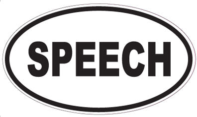 SPEECH - Oval Sticker