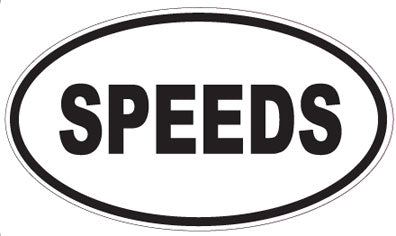 SPEEDS - Oval Sticker